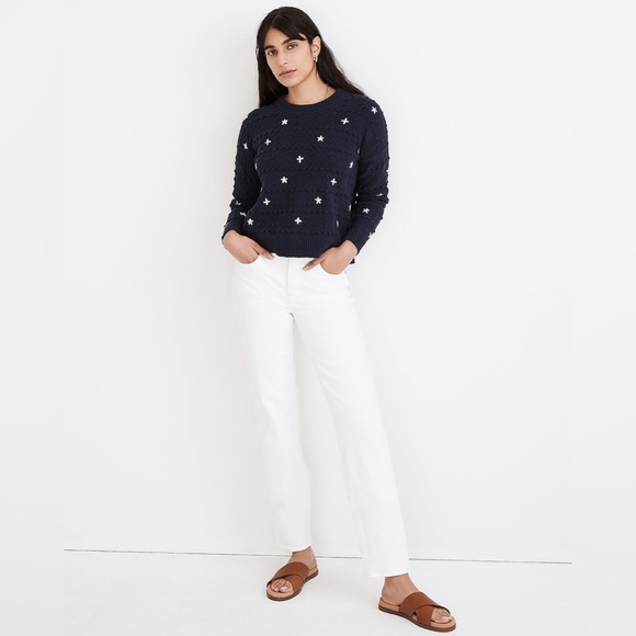 NWT! Madewell Embroidered Sandlin Pullover Sweater XS - Picture 2 of 10